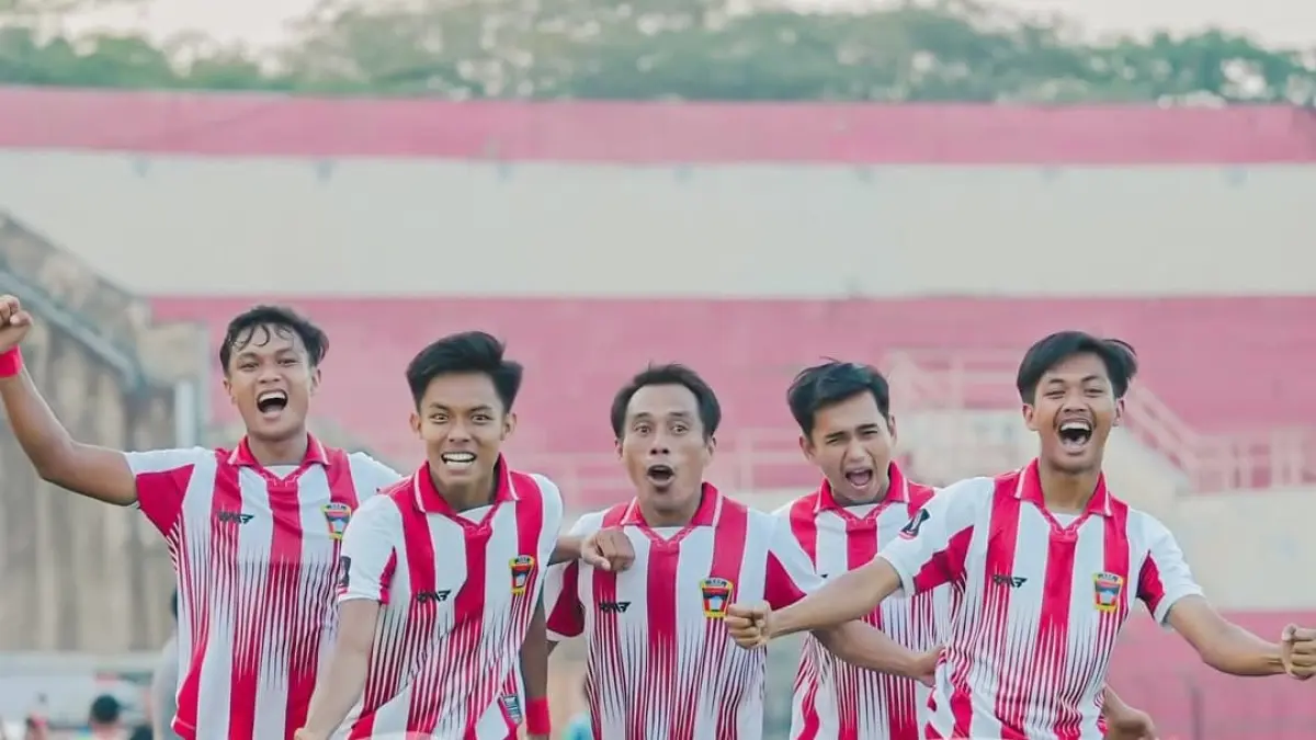 Pemain PSP Padang merayakan kemenangan 3-0 atas ASIOP FC dalam laga terakhir Grup H Liga 4 Nasional di Stadion Sultan Agung Bantul.(Foto: IG @official_psppadang)