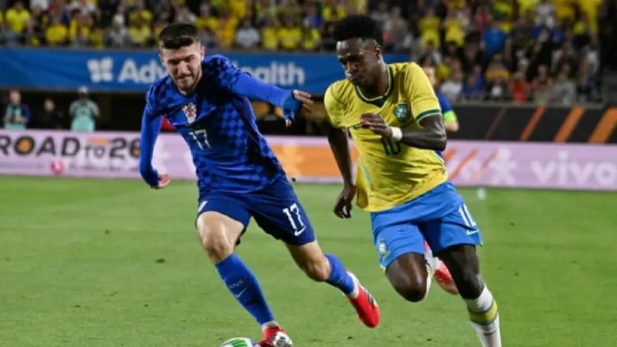 Vinicius Junior jadi salah satu andalan Timnas Brasil menghadapi Maroko, Skotlandia, dan Haiti di Grup C Piala Dunia 2026.(Foto: AFC)