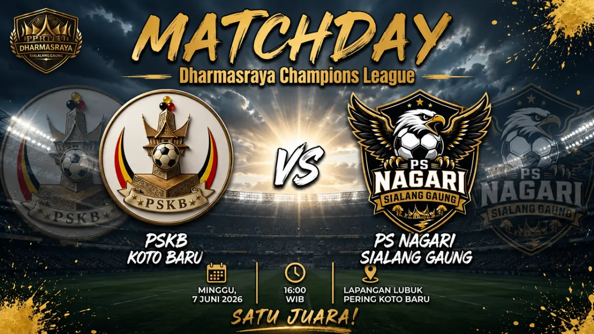 PSKB Koto Baru menghadapi PS Nagari Sialang Gaung di Dharmasraya Champions League 2026. Laga berlangsung Minggu sore ini di Lapangan Lubuk Pering Koto Baru. (ilustrasi)