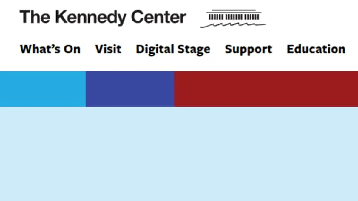 The Kennedy Center menghapus nama Presiden AS Donald Trump dari website resminya pada Senin (8/6/2026).(Foto SC: kennedy-center.org)