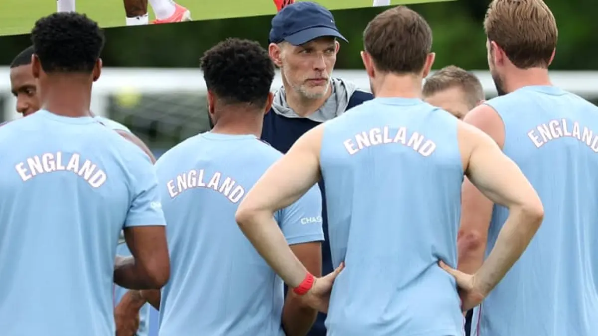 Thomas Tuchel memantau latihan Timnas Inggris menjelang pertandingan kontra Kosta Rika, pemanasan terakhir jelang Piala Dunia 2026.(Foto: X @England)