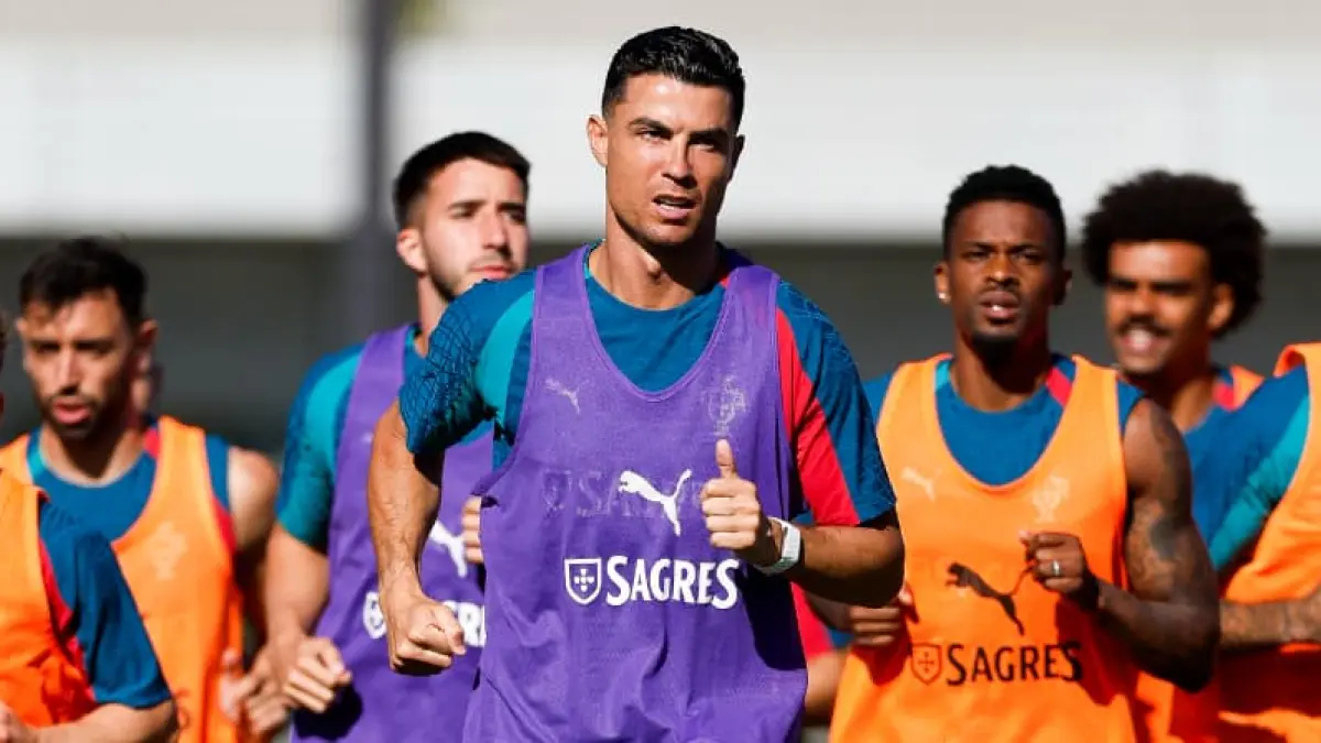 Cristiano Ronaldo latihan bersama timnas Portugal jelang laga uji coba melawan Nigeria sebagai persiapan Piala Dunia 2026. (Foto: X @cristiano)
