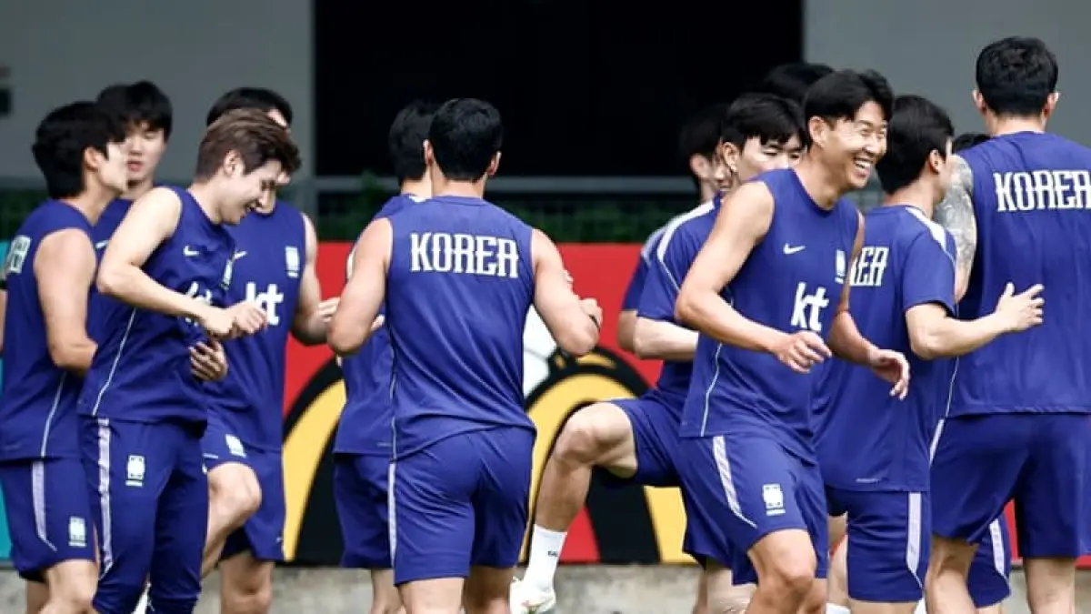 Kapten Timnas Korea Selatan, Son Heung-min, mengikuti sesi latihan bersama rekan-rekannya menjelang laga perdana Grup A Piala Dunia 2026 melawan Ceko di Stadion Guadalajara, Meksiko.(Foto: AFC)