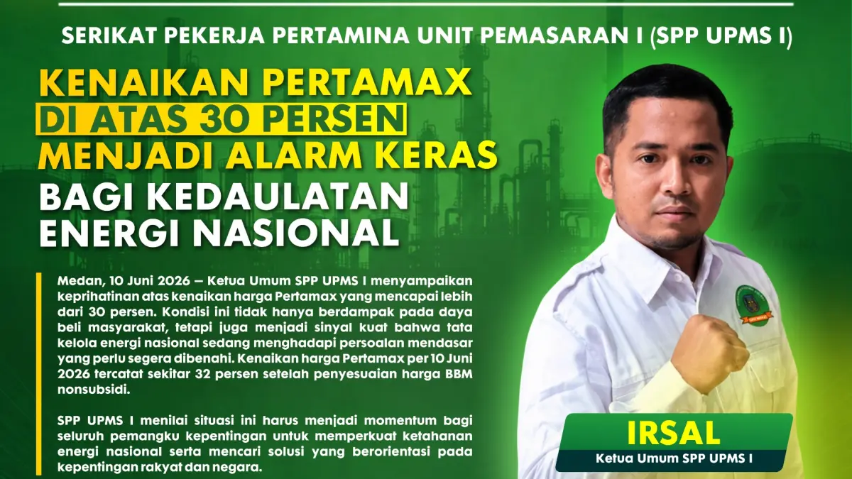 Kenaikan Pertamax dinilai sebagai alarm ketahanan energi nasional. SPP UPMS I mendorong reformasi energi, penguatan produksi, dan efisiensi distribusi.