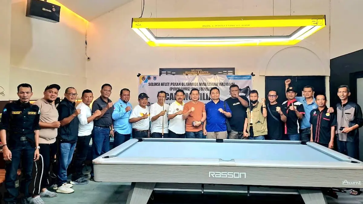 Seleksi cabang olahraga biliar PWI Sumbar di Limapuluh Kota diikuti 11 atlet wartawan bersertifikat UKW.