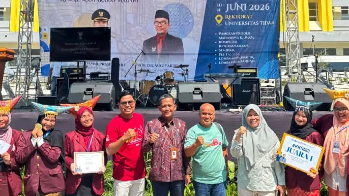 Mahasiswa UIN Imam Bonjol Padang meraih Juara I dan Juara III pada ajang EKKN IV di Magelang melalui inovasi kuliner Onde Mande dan stand kreatif.(Foto: Humas)