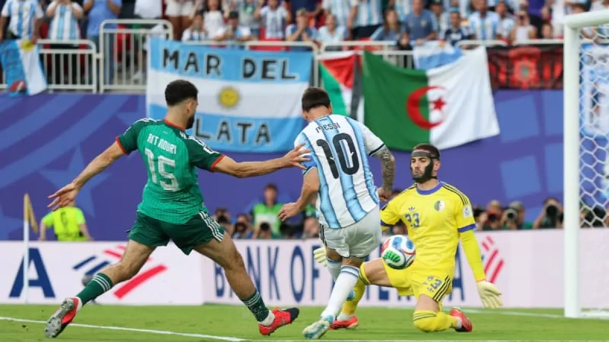 Lionel Messi hattrick saat Argentina bantai Aljazair 3-0 di Piala Dunia 2026, di Kansas City. (Foto: X @Argentina)
