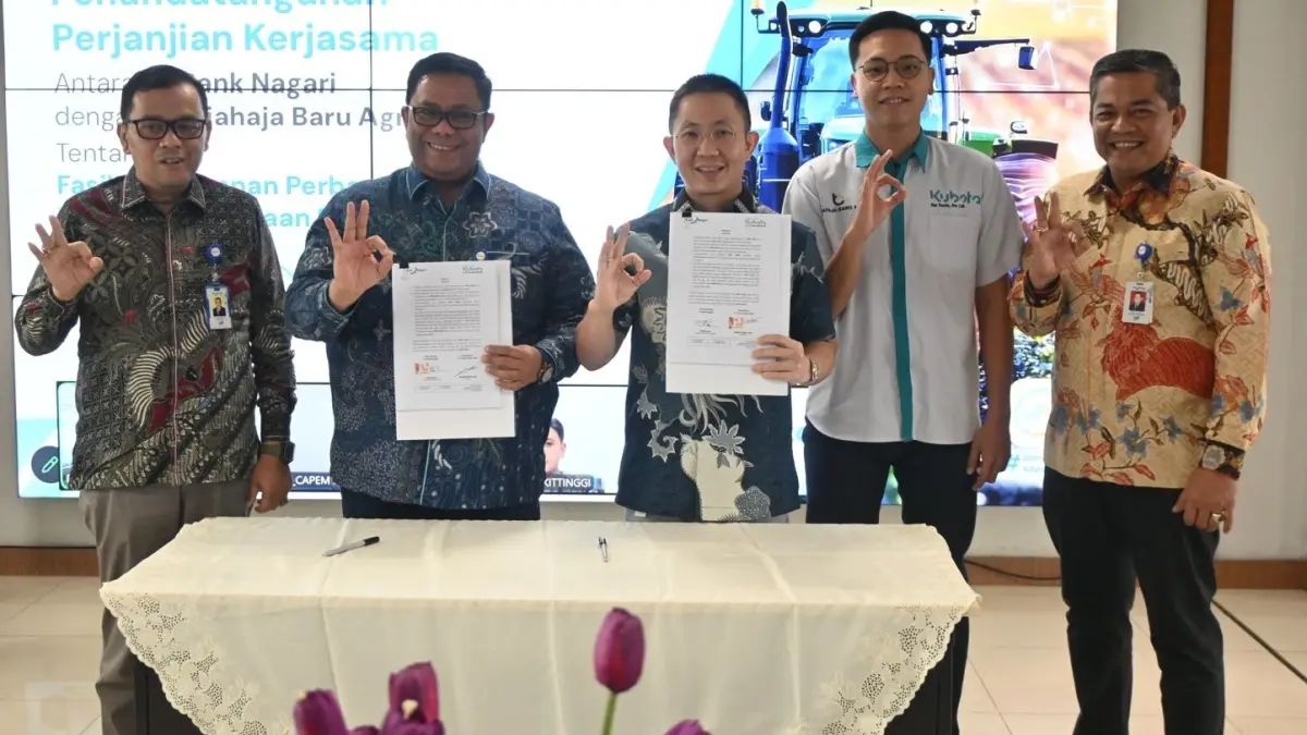 Bank Nagari dan PT Tjahaja Baru Agri menjalin kerja sama pembiayaan alat dan mesin pertanian (Alsintan) untuk mempermudah akses kredit petani, mendukung modernisasi pertanian, dan memperkuat ketahanan pangan di Sumbar.