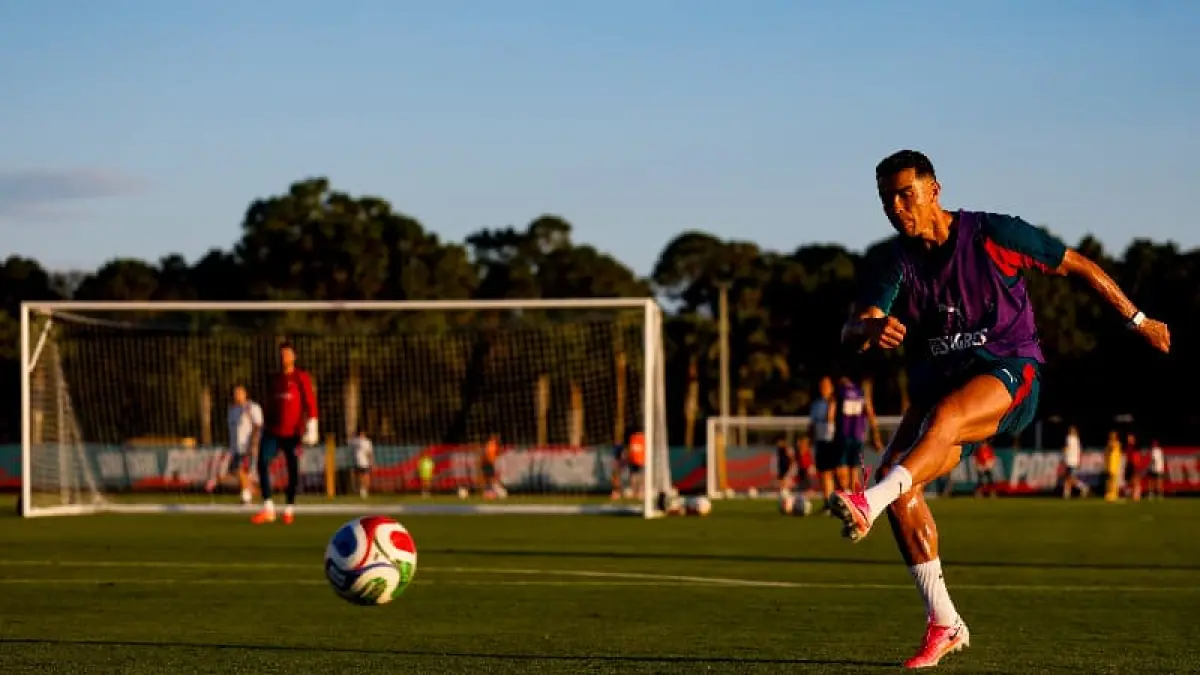 Cristiano Ronaldo mengikuti sesi latihan Timnas Portugal jelang laga melawan RD Kongo di Piala Dunia 2026.(Foto: X @cristiano)