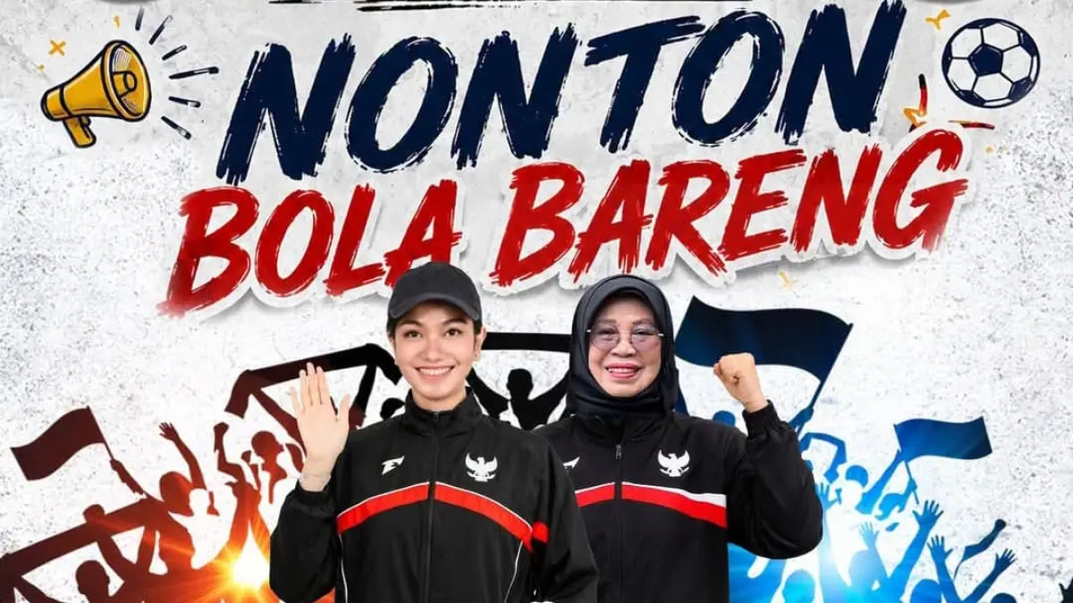 Warga diajak menghadiri nobar Piala Dunia 2026 di Kantor Bupati Dharmasraya yang dimeriahkan pelaku UMKM lokal dan pertunjukan musik.(Foto: Diskominfo)