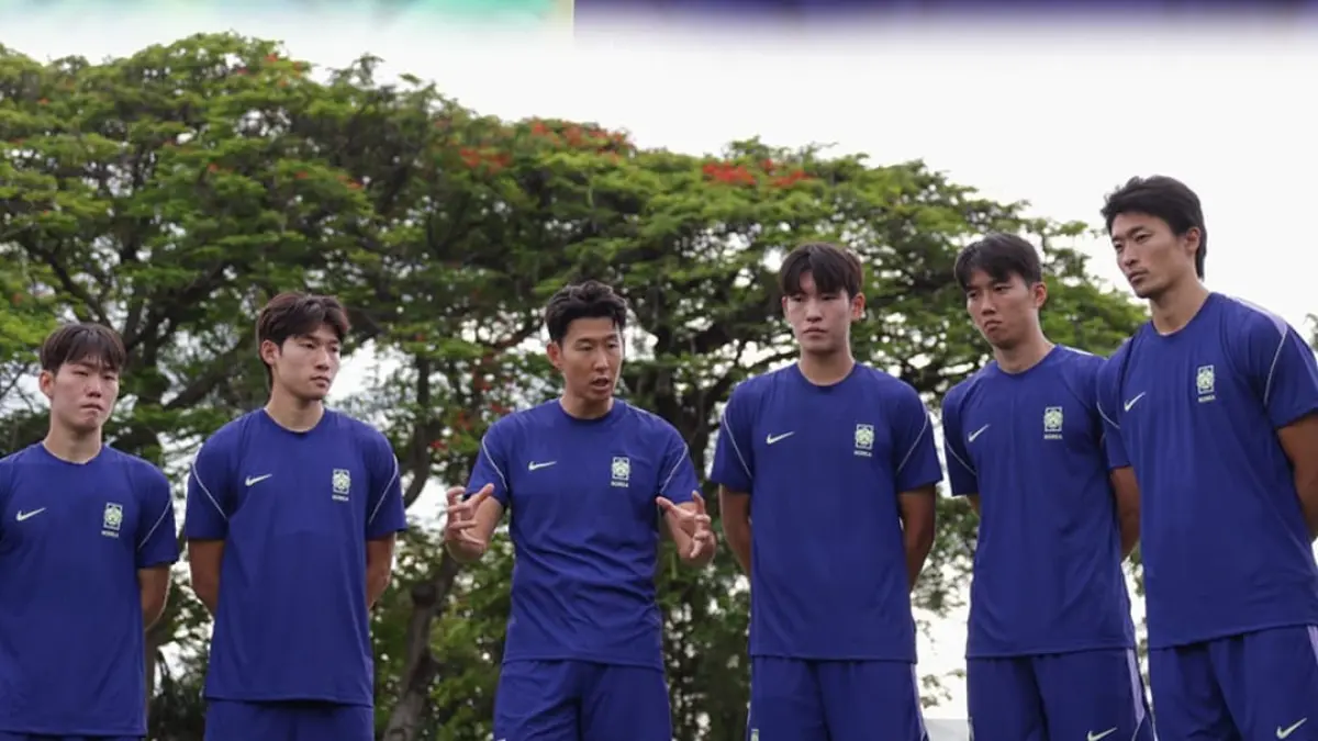 Son Heung-min dan pemain Timnas Korea Selatan berlatih menjelang pertandingan melawan Meksiko di Grup A Piala Dunia 2026.(Foto: IG @thekfa)