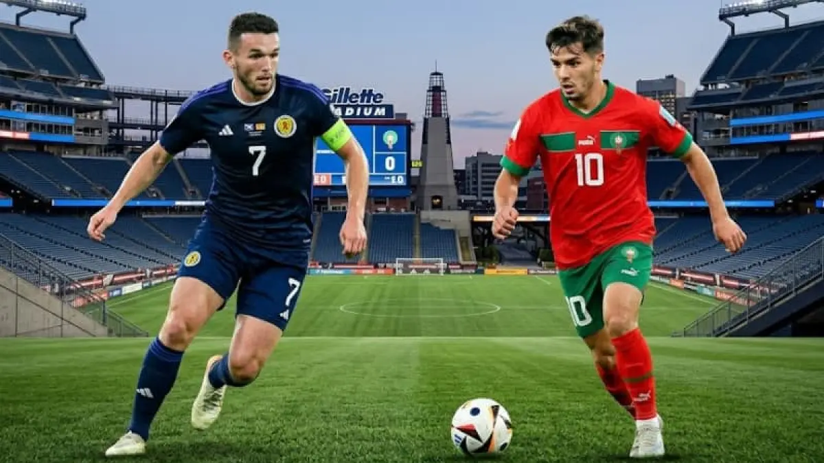 Tim nasional Skotlandia akan menghadapi Maroko pada laga Grup C Piala Dunia 2026 di Boston Stadium, Sabtu (20/6/2026) pukul 05.00 WIB.(Foto ilustrasi AI)