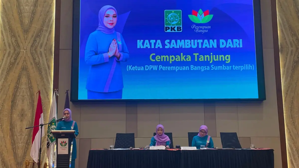 Muswil DPW Perempuan Bangsa Sumatera Barat menetapkan Cempaka Tanjung sebagai Ketua DPW Perempuan Bangsa Sumbar periode 2026–2031, beberapa waktu lalu. (SUYUDI/PADEK)