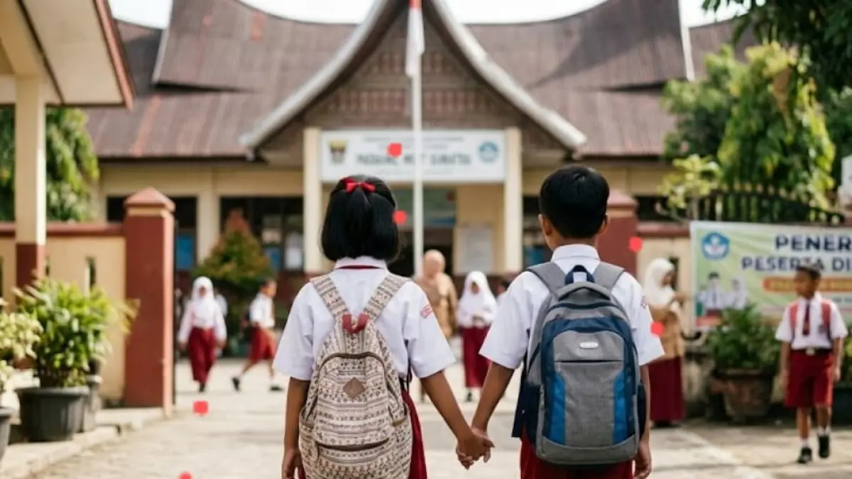 Dinas Pendidikan Kota Padang resmi membuka pendaftaran Seleksi Penerimaan Murid Baru (SPMB) Tahun Ajaran 2026/2027 untuk jenjang Sekolah Dasar (SD) hari ini, 22 Juni 2026.(Foto ilustrasi AI)