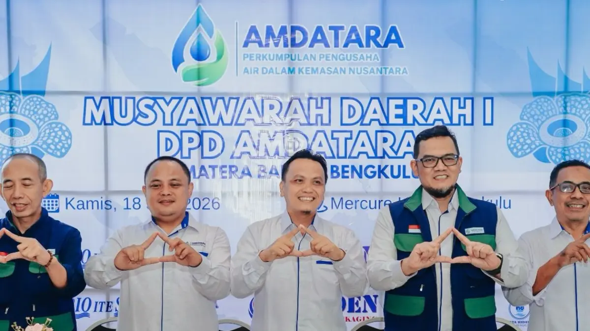 Amdatara Sumbar-Bengkulu mendorong penerapan SNI wajib untuk industri AMDK guna meningkatkan kualitas, daya saing, perlindungan konsumen, serta mendukung industri air minum yang berkelanjutan. (DOKUMENTASI PRIBADI)