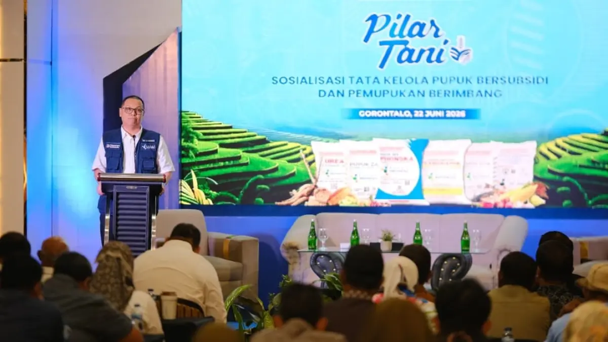 Kegiatan PILAR TANI dengan agenda Sosialisasi Kebijakan Tata Kelola Pupuk Bersubsidi dan Pemupukan Berimbang di Gorontalo, Senin (22/6/2026).(Foto: Corcom)