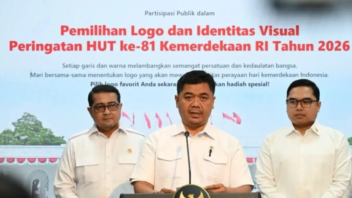  Pemerintah resmi meluncurkan jajak pendapat (polling) pemilihan logo dan identitas visual Hari Ulang Tahun (HUT) Ke-81 Kemerdekaan Republik Indonesia, Rabu (24/6/2026). (Foto: BPMI Setpres & Humas Kemensetneg)