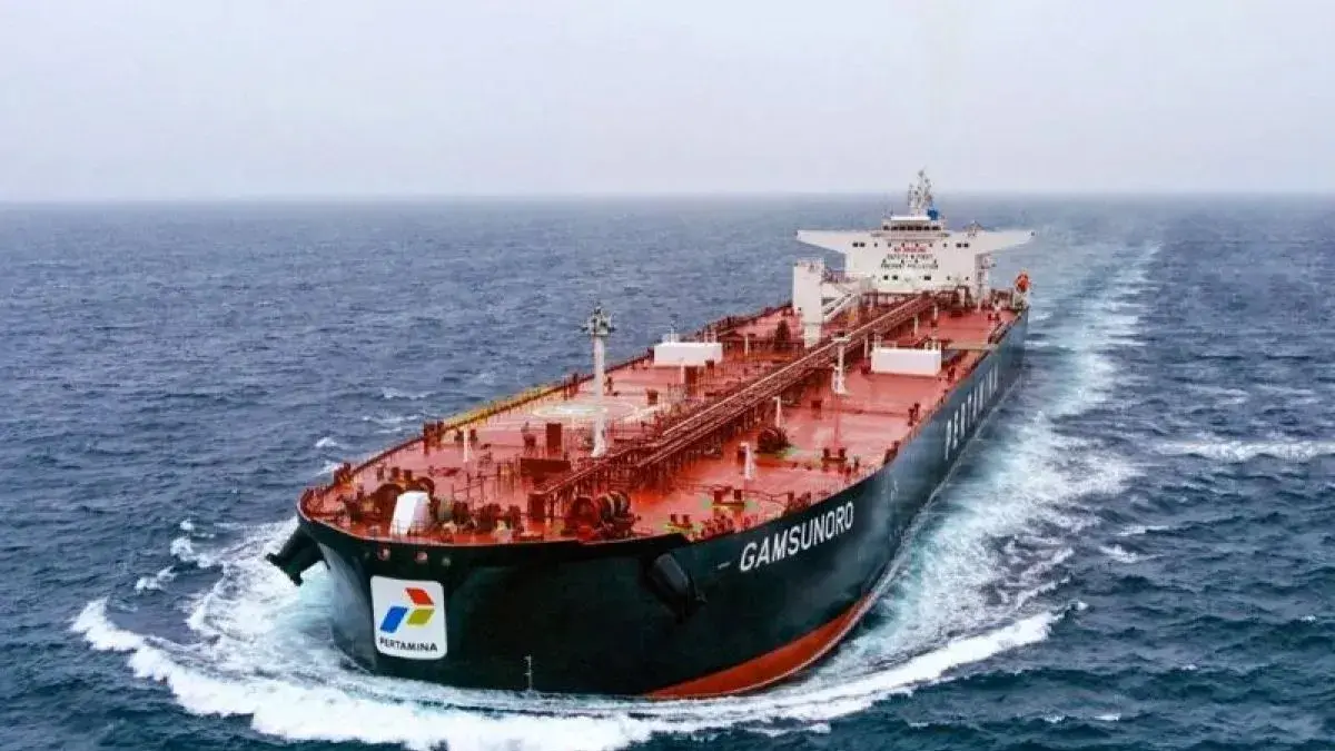 Kapal Gamsunoro milik PT PIS dapat melewati Selat Hormuz. Saat ini, kapal tanker itu tengah berlayar menuju Indonesia. (ANTARA/HO-PIS)
