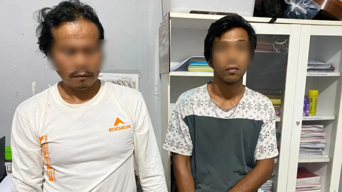Satuan Reserse Kriminal (Satreskrim) Polres Padangpariaman mengamankan dua pria yang diduga terlibat dalam kasus pencurian bantalan rel kereta api.