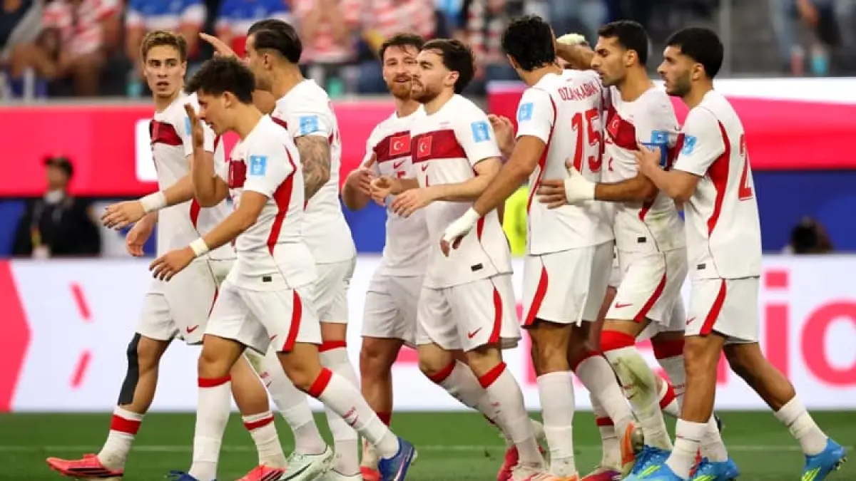 Timnas Turki menang 3-2 atas Amerika Serikat pada laga Grup D Piala Dunia 2026 di Stadion SoFi, Los Angeles, Jumat (26/6/2026) WIB, meski sudah memastikan gagal lolos ke babak 32 besar.(Foto: FIFA) 
