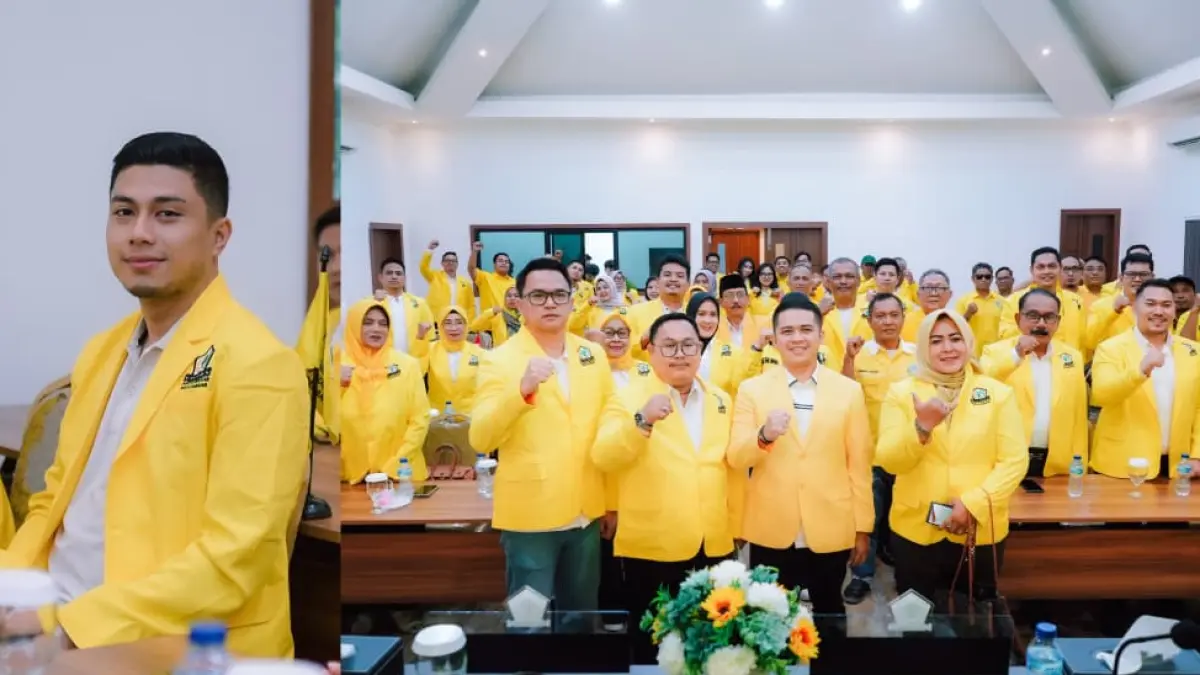 Muhammad Rizky Ananda, B.Mkt(Hons.), pengurus Bidang Kaderisasi dan Keanggotaan DPD Partai Golkar Kota Padang, mengikuti Rapat Pleno DPD Partai Golkar Kota Padang, Sabtu (27/6/2026).