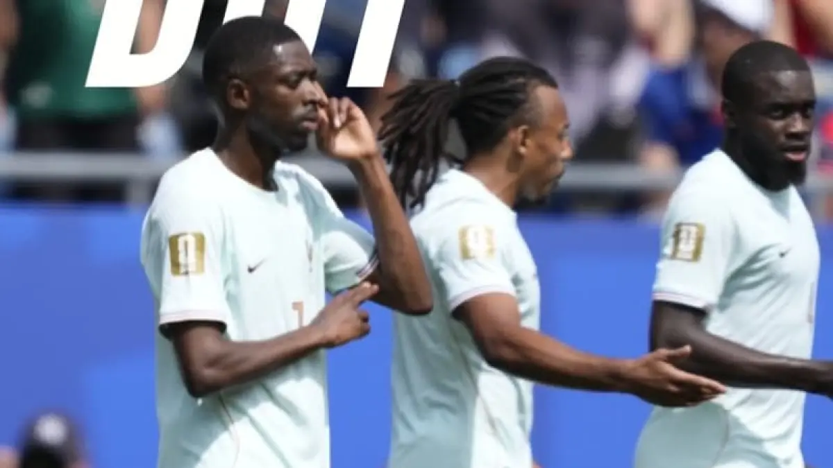 Ousmane Dembele merayakan gol yang membawa Prancis unggul atas Norwegia pada laga Grup I Piala Dunia 2026. (Foto: X @equipedefrance)