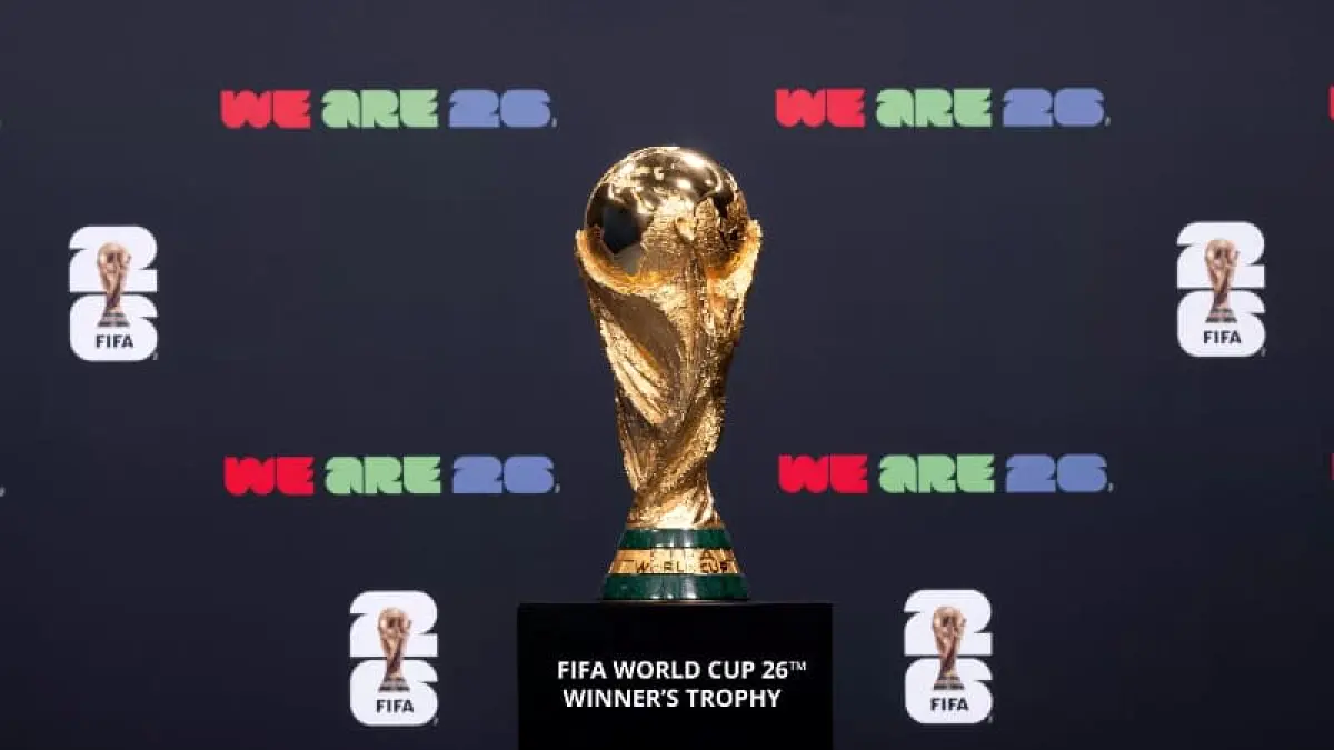 Trofi Piala Dunia 2026 yang akan diberikan kepada timnas yang dinobatkan sebagai juara di New York, New Jersey pada 19 Juli 2026.(Foto: FIFA)