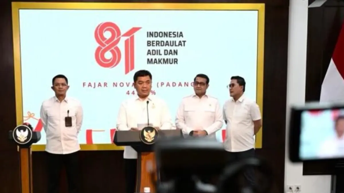  Pemerintah meluncurkan logo dan identitas visual Peringatan HUT ke-81 Kemerdekaan RI di Kompleks Istana Kepresidenan, Jakarta, Senin (29/6/2026). (Foto: BPMI Setpres/Rusman)