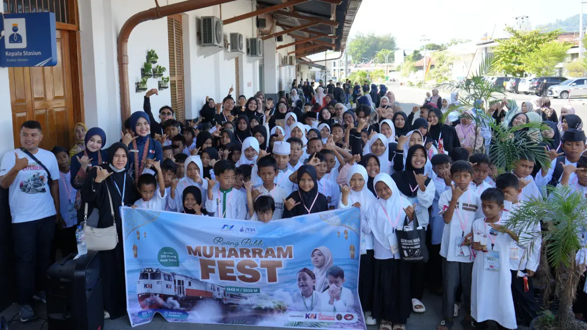 Sebanyak 170 anak yatim bersama bunda yatim mengikuti Muharam Fest yang digelar KAI Divre II Sumbar dan Yayasan Abulyatama Indonesia Cabang Padang dengan perjalanan menggunakan Kereta Api Pariaman Ekspres serta kegiatan edukatif di Pantai Gandoriah, Kota Pariaman.