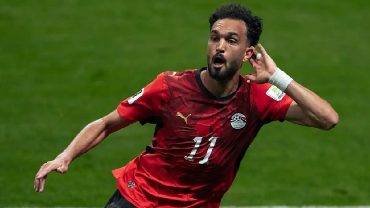 Mostafa Zico merayakan gol kedua Mesir ke gawang Argentina pada babak 16 besar Piala Dunia 2026 di Stadion Atlanta sebelum laga berakhir dengan kemenangan dramatis Argentina 3-2.(Foto: IG Timnas Mesir)