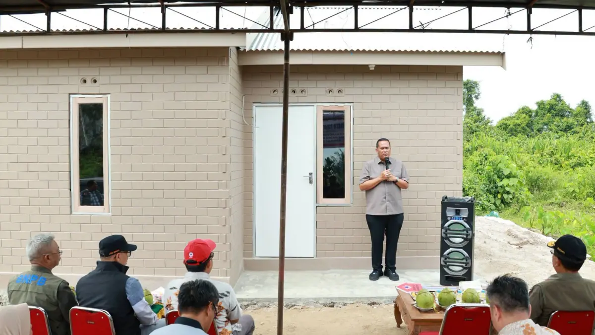 Wako Pariaman Yota Balad menyebut Huntap Sepablock di Desa Sintuak, Pariaman Utara, menjadi investasi jangka panjang untuk mewujudkan permukiman tangguh, aman, dan layak bagi warga terdampak bencana, Jumat (10/7/2026).