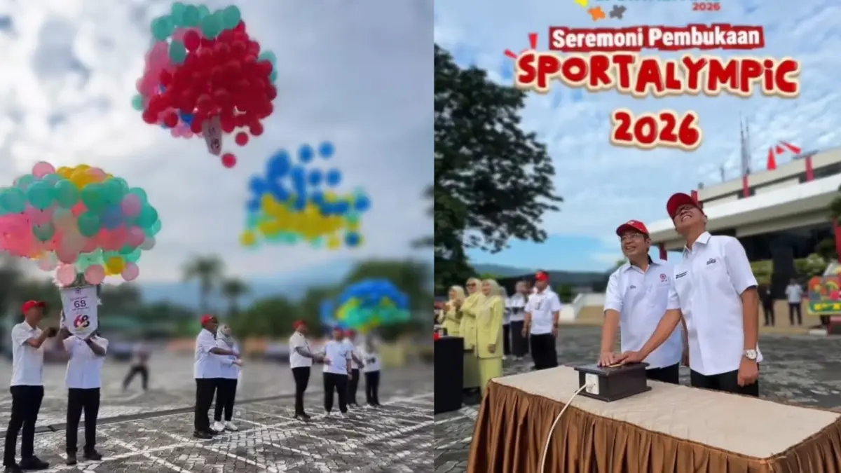 Seremoni pembukaan Sportalympic 2026 saat upacara HUT ke-68 Pengambilalihan Pabrik PT Semen Padang dari tangan Belanda, beberapa waktu lalu.