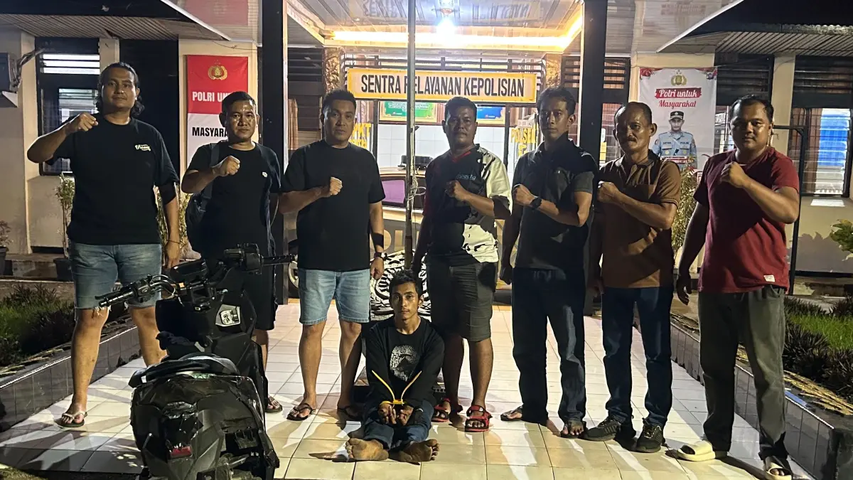 Buron hampir tiga tahun, pelaku penggelapan sepeda motor Honda Beat Street di Dharmasraya akhirnya ditangkap Satreskrim Polres Dharmasraya. (DOKUMENTASI POLRES DHARMASRAYA)