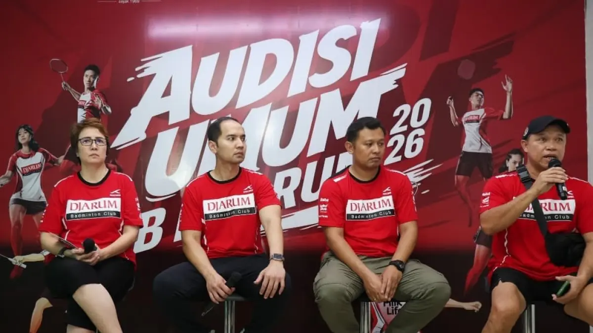 Ekspose audisi umum PB Djarum 2026 Pekanbaru diikuti 306 peserta dan berlangsung pada 7-12 Juli 2026 di GOR Angkasa, Pekanbaru, Riau. (Foto: PB Djarum)