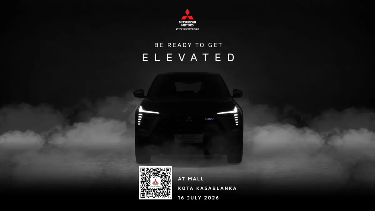 Mitsubishi Motors akan memperkenalkan Hybrid Electric Vehicle (HEV) pertama yang dipasarkan di Indonesia melalui model terbaru berkonsep Elevated Urban SUV mulai 16 Juli 2026 di Mal Kota Kasablanka, Jakarta.