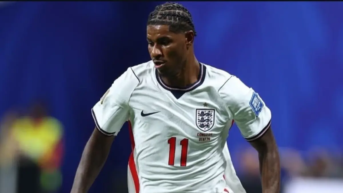 Marcus Rashford saat memperkuat Timnas Inggris di Piala Dunia 2026, sebelum dipersiapkan kembali masuk skuad Manchester United di bawah Michael Carrick.(Foto: @marcusrashford)