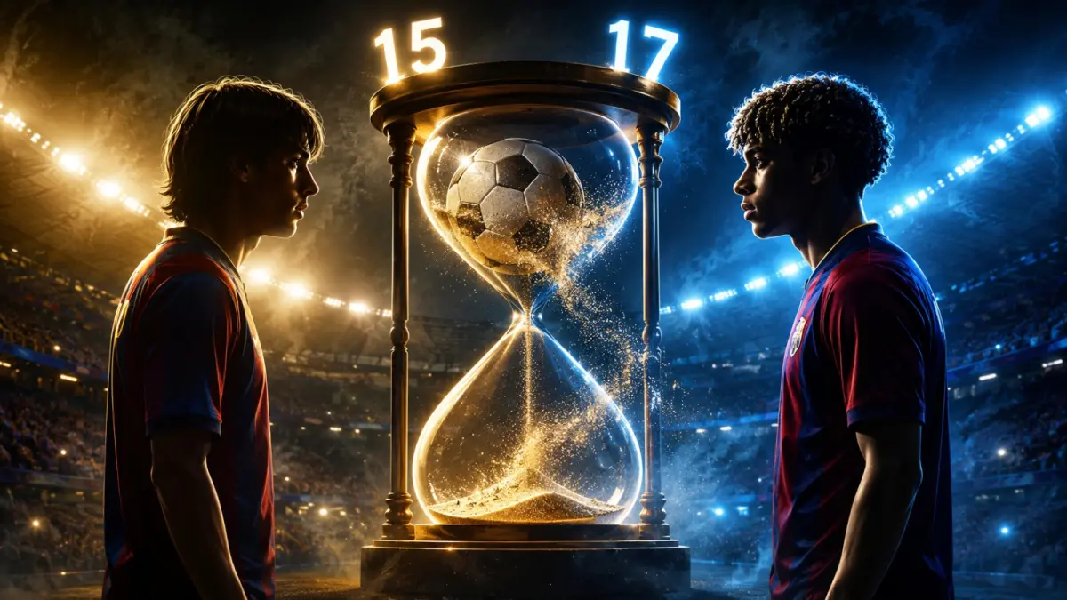 Lamine Yamal dan Lionel Messi sama-sama lahir dari akademi La Masia, tetapi Yamal menembus tim utama Barcelona hampir dua tahun lebih cepat dibanding sang legenda Argentina.
