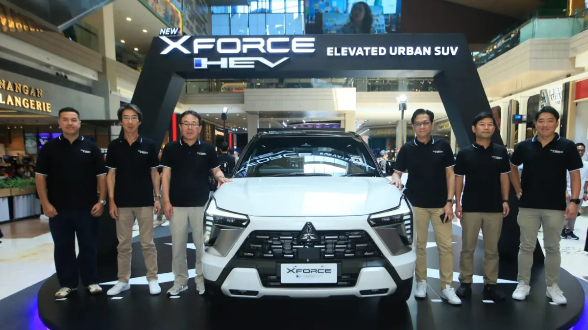 Mitsubishi New Xforce dan New Xforce HEV dipamerkan dalam rangkaian exhibition di 15 kota di Indonesia untuk memperkenalkan teknologi Hybrid Electric Vehicle (HEV). (Dok. MMKSI)