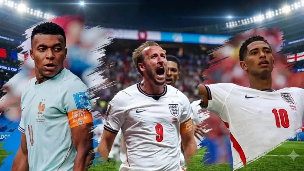 Prancis vs Inggris pada perebutan juara tiga Piala Dunia 2026. Mbappe, Kane, dan Bellingham masih bersaing memperebutkan Sepatu Emas.(Foto: X @k.mbappe, x @HKane X @england)
