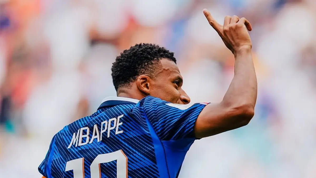 Kylian Mbappe mencetak dua gol saat Prancis kalah 4-6 dari Inggris pada perebutan tempat ketiga Piala Dunia 2026.(Foto: Instagram @equipedefrance)