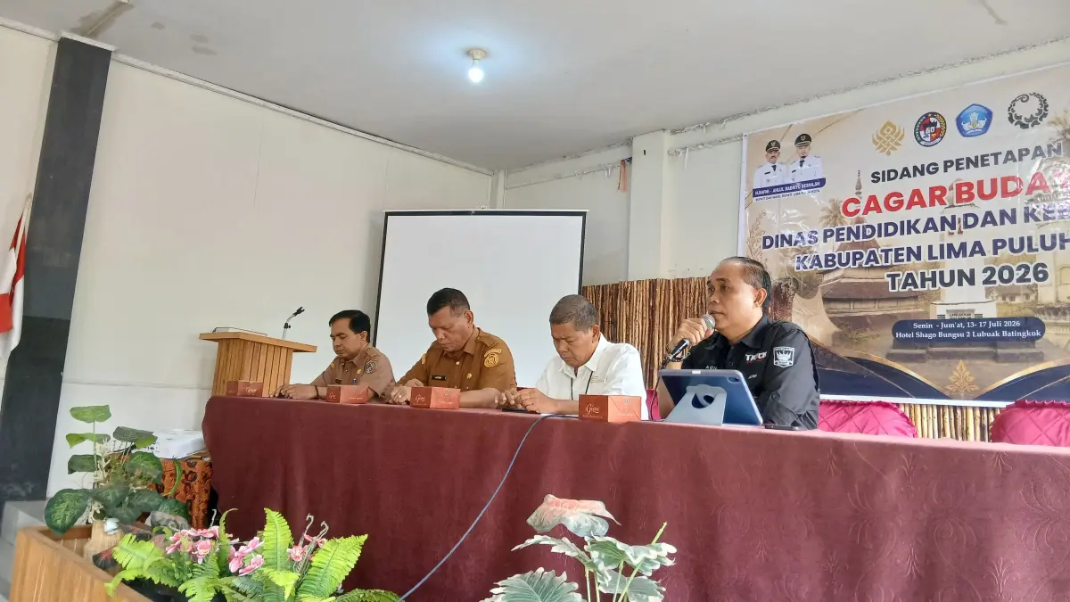 Disdikbud Limapuluh Kota menggelar Sidang Penetapan Cagar Budaya Kabupaten Limapuluh Kota Tahun 2026, baru-baru ini. (DOK PEMKAB LIMAPULUH KOTA)