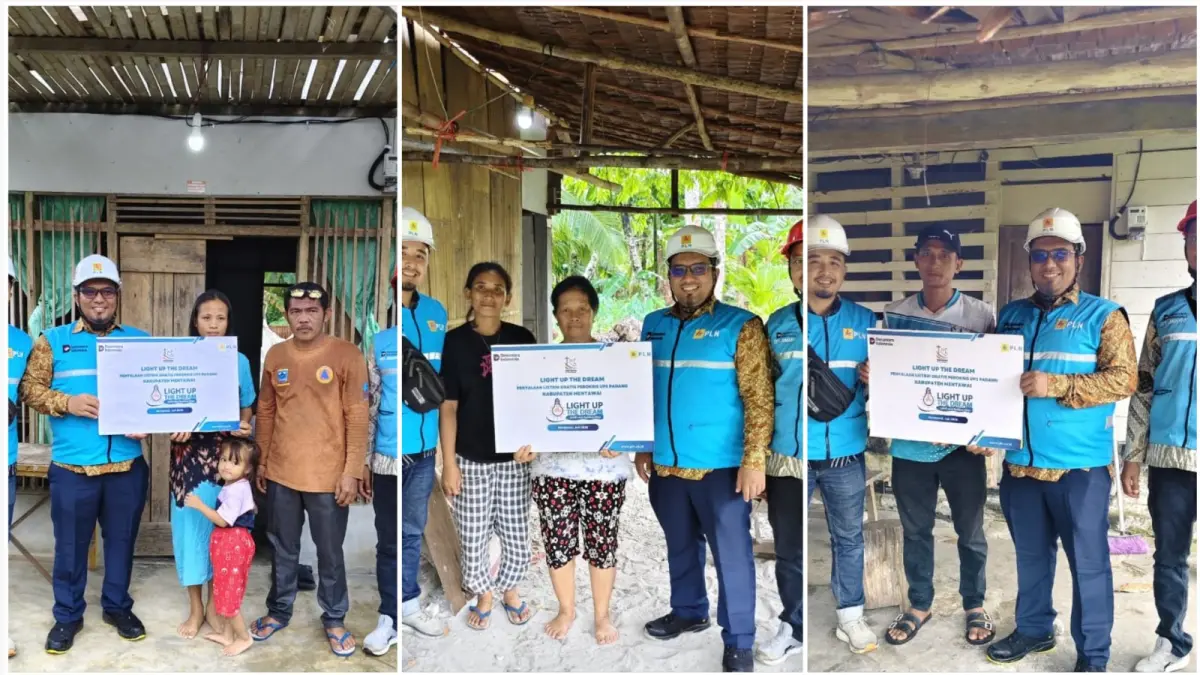 PLN UID Sumatera Barat melalui PLN ULP Mentawai menyalurkan bantuan pasang baru listrik gratis kepada 22 keluarga di Mara dan Pagai, Kepulauan Mentawai, menggunakan dana Yayasan Baitul Maal (YBM) PLN.