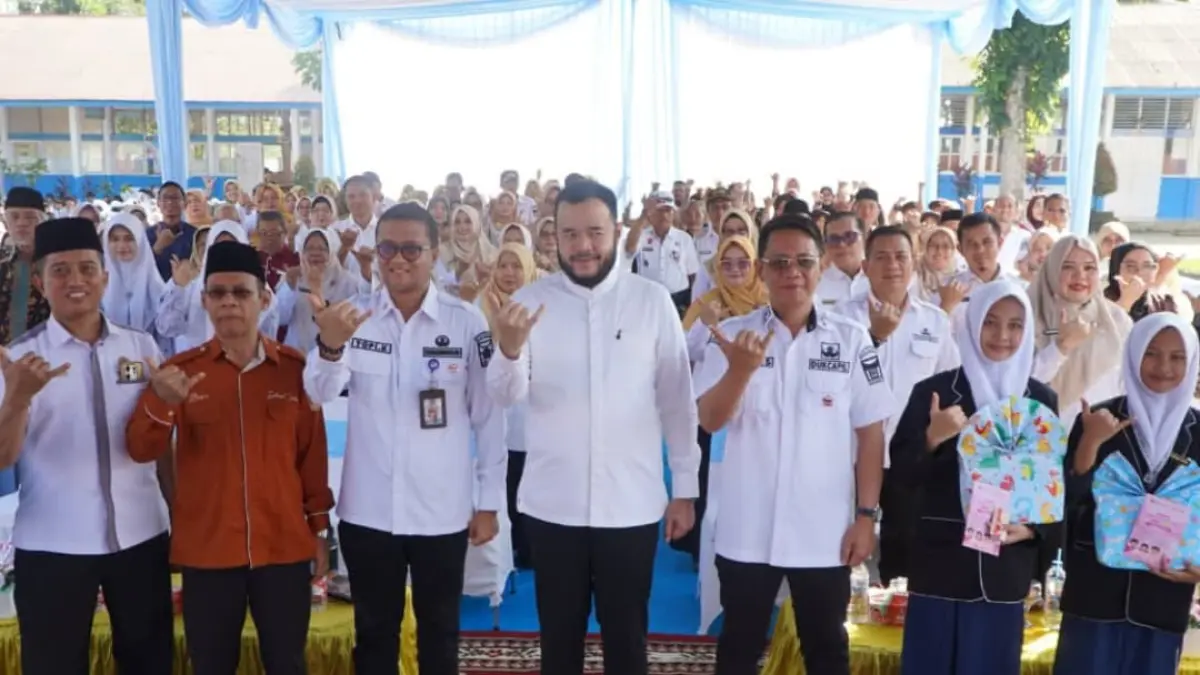 Peluncuran layanan berlangsung di Lapangan Olahraga SMP Negeri 28 Padang, Kelurahan Korong Gadang, Kecamatan Kuranji, Rabu (29/7/2026), (Foto: Diskominfo)