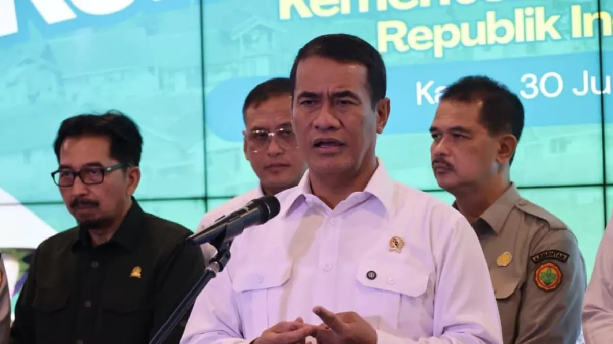 Menteri Pertanian Andi Amran Sulaiman memaparkan hasil analisis tata niaga beras nasional dalam konferensi pers di Jakarta..(Foto: Humas)