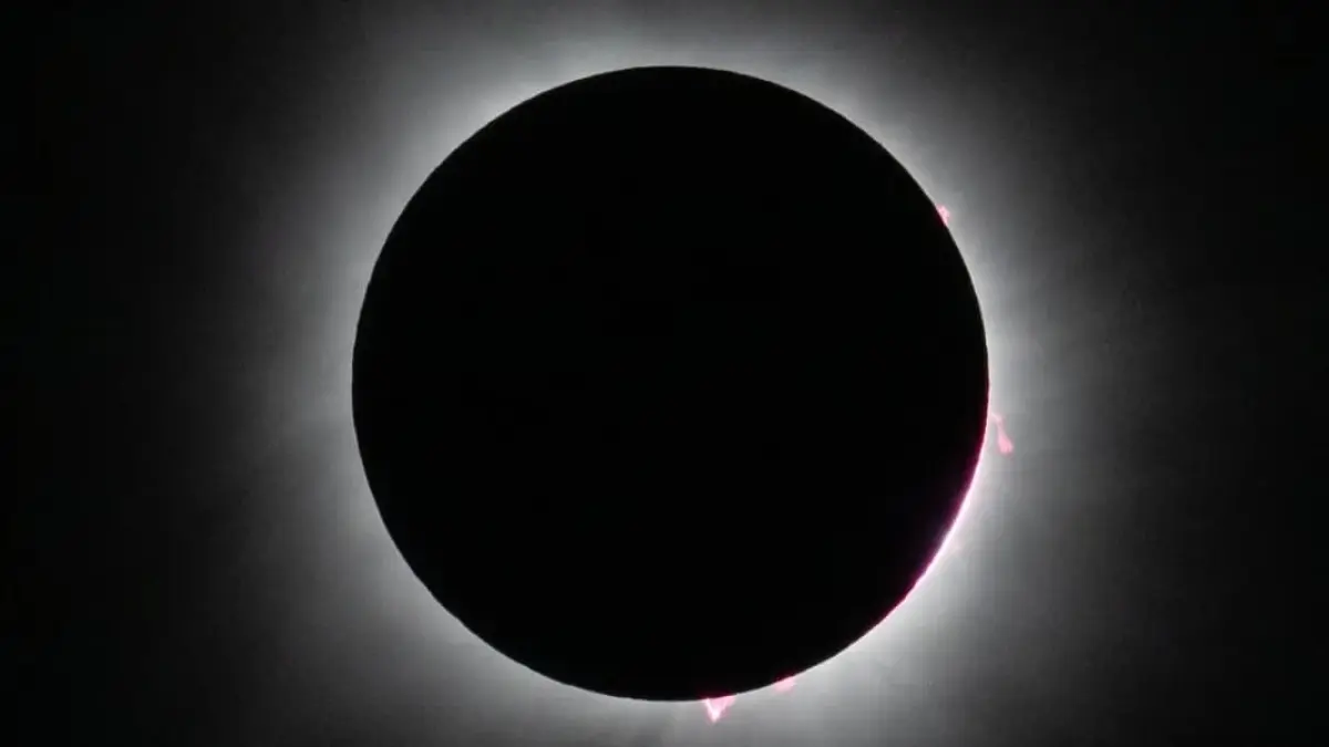 Gerhana matahari total terlihat di Dallas, Texas pada hari Senin, 8 April 2024.(Foto: Dok. NASA/ Keegan Barber)