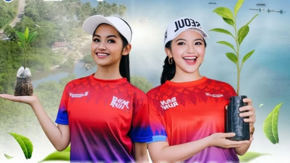 Blue Ocean Minang Run (BOM Run) 2026 menggelar kegiatan penanaman mangrove di Desa Teluk Buo, Kota Padang, Sumatera Barat, pada Sabtu (8/8/2026).(Foto: Panitia)
