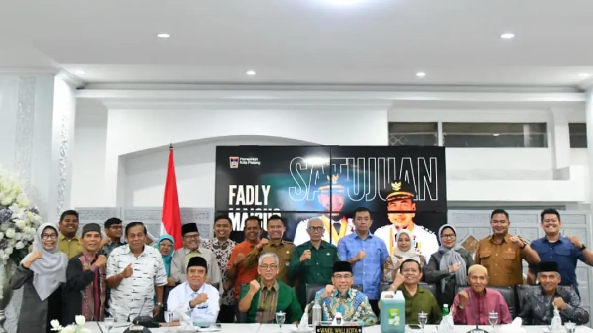 Pertemuan Wakil Wali Kota Padang Maigus Nasir dengan jajaran DPD APPMBGI Sumbar di Gedung Putih Rumah Dinas Wali Kota Padang, Selasa (4/8/2026). (Foto: Diskominfo)