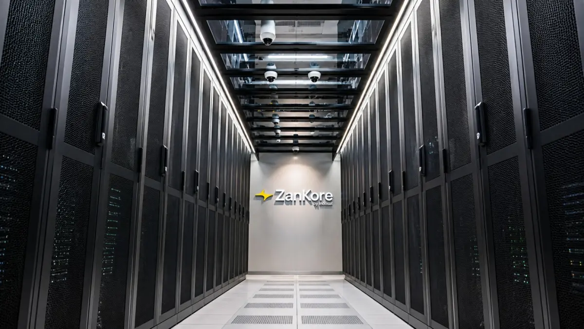 Ilustrasi pusat data Zankore by Indosat yang dikembangkan sebagai platform infrastruktur AI generasi terbaru untuk mendukung kebutuhan komputasi AI di Asia-Pasifik.