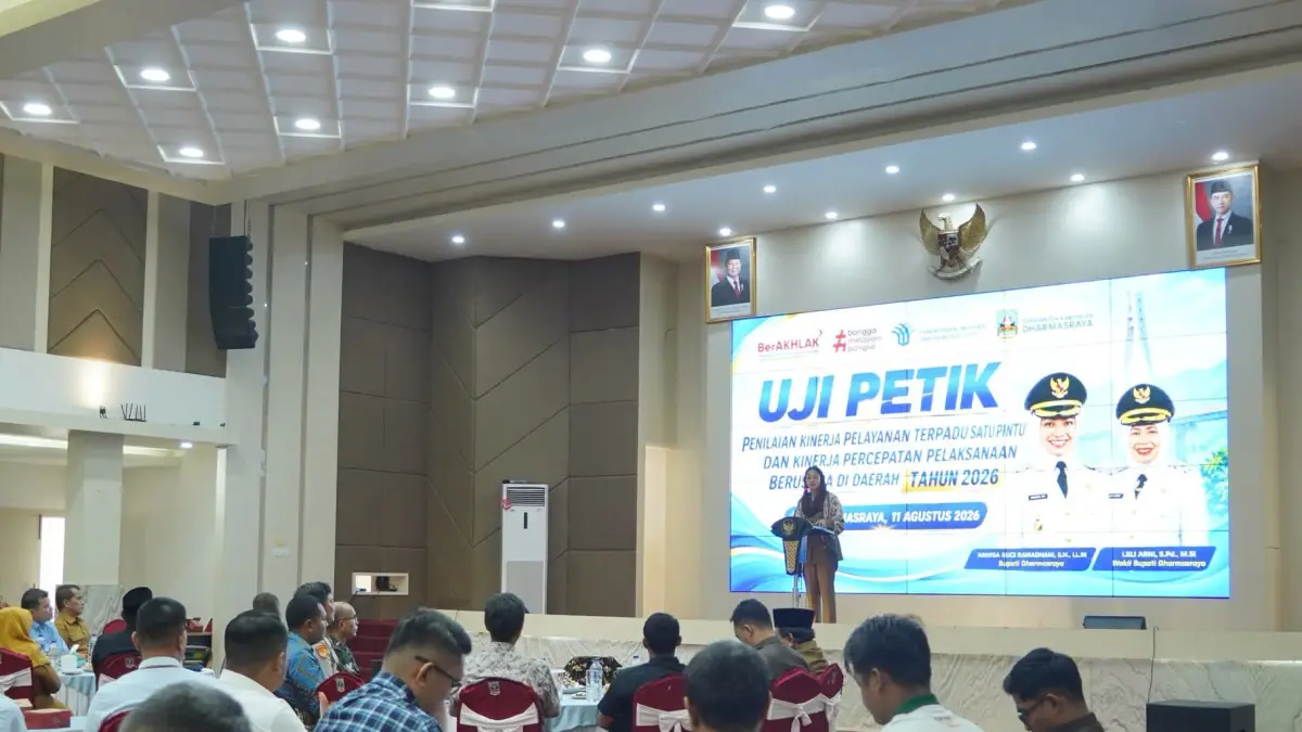 Dharmasraya masuk enam nomine terbaik nasional penilaian PTSP 2026. Tim uji petik menilai pelayanan perizinan, investasi, digitalisasi, dan kemudahan berusaha. (DOKUMENTASI PEMKAB DHARMASRAYA)