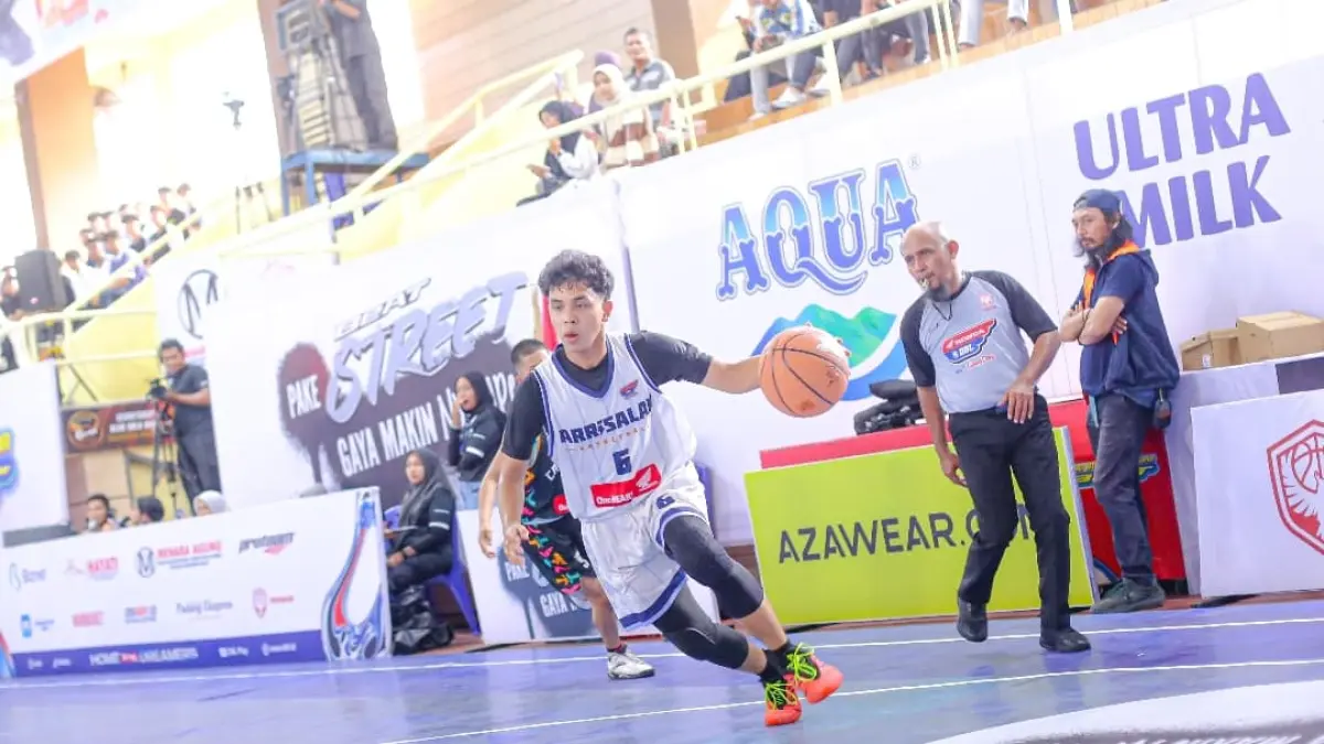 MA Ar Risalah mengalahkan SMAN 2 Payakumbuh 47-25 pada Honda DBL West Sumatra 2026 di GOR Prayoga Padang.(Foto: DBL for Padek)